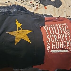 Hamilton T-Shirts - Black and Gold Star Design